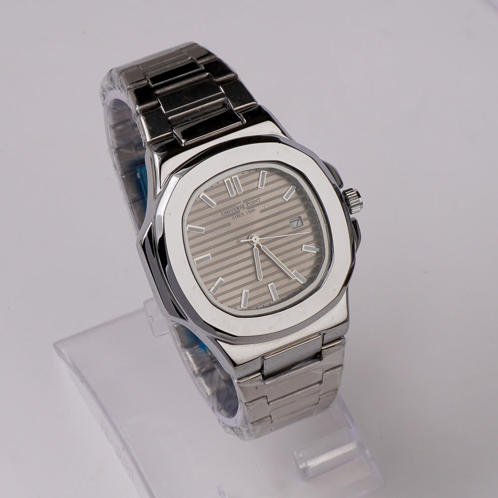 Mens Chain Wrist Watch Silver – - Main Image