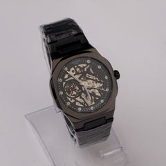 Mans Automatic Chain Wrist Watch Black