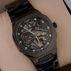 Mans Automatic Chain Wrist Watch Black