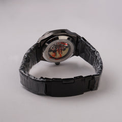 Mans Automatic Chain Wrist Watch Black