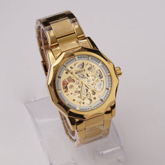 Mans Automatic Chain Wrist Watch Golden Gldn