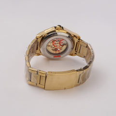 Mans Automatic Chain Wrist Watch Golden Gldn