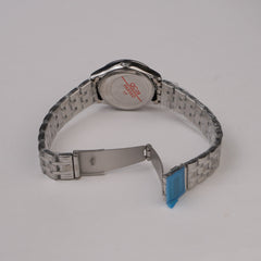 Women Chain Wrist Watch Silver Wht