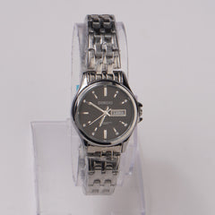 Women Chain Wrist Watch Silver Blk