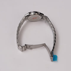 Women Chain Wrist Watch Silver Blk 1