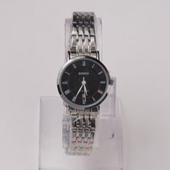 Women Chain Wrist Watch Silver Blk2