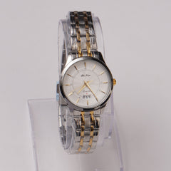Two Tone Women Chain Wrist Watch Wht