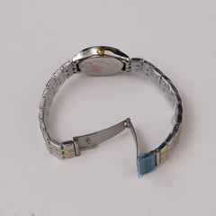 Two Tone Women Chain Wrist Watch Wht