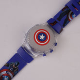 Kids Character Spinner Digital Watch Blue Marvl
