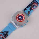 Kids Character Spinner Digital Watch Cyan Marvl