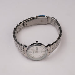 Women's Chain Watch Silver White
