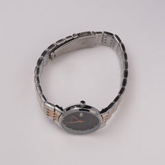 Two Tone Women's Chain Watch Silver Rosegold