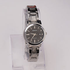 Women's Chain Watch Silver Blk