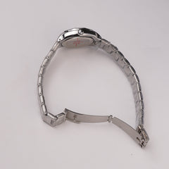 Women's Chain Watch Silver Black