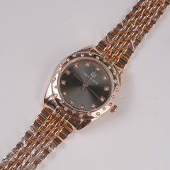 Women's Chain Watch Rosegold Black
