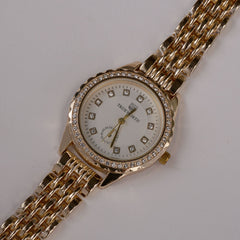 Women's Chain Watch Golden White