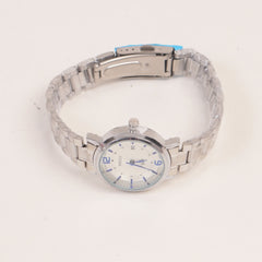 Silver Chain Womans Watch White Dial