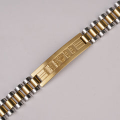 Two Tone Mens Golden Chain Bracelet R