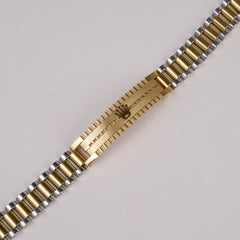 Two Tone Mens Golden Chain Bracelet R2