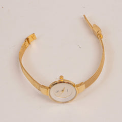 Women's Chain Watch Golden White Dial
