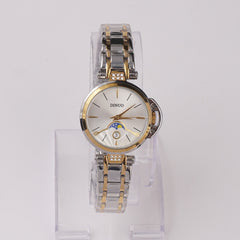 Two Tone Women's Chain Watch Silver White
