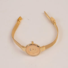 Women's Golden Chain Watch Golden Dial