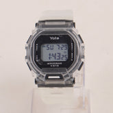 Kids Digital Sports Watch With White Straps & Black Dial