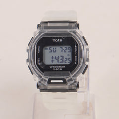 Kids Digital Sports Watch With White Straps & Black Dial