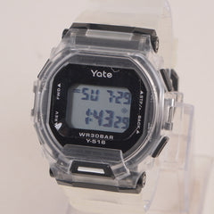 Kids Digital Sports Watch With White Straps & Black Dial