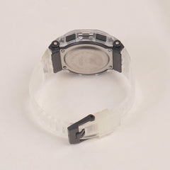 Kids Digital Sports Watch With White Straps & Black Dial