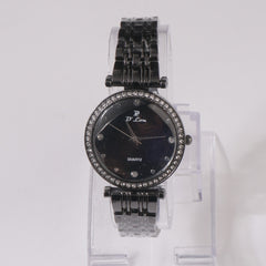 Womens Chain Wrist Watch Black