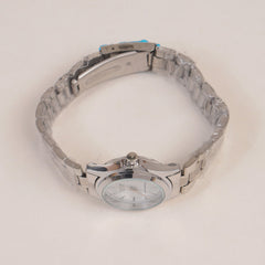 Woman Chain Watch Silver White