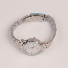 Silver Chain Womans Watch White Dial