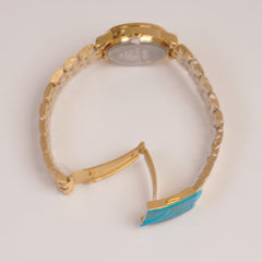 Golden Chain Womans Watch Blue Dial