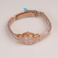 Rosegold Chain Womans Watch Blue Dial
