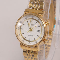 Golden Chain Womans Watch White Dial