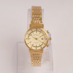 Golden Chain Womans Watch Golden Dial