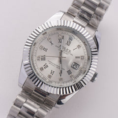 Mens Chain Silver Wrist Watch White R