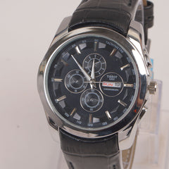 Men's Wrist Watch Black Dial Black Straps