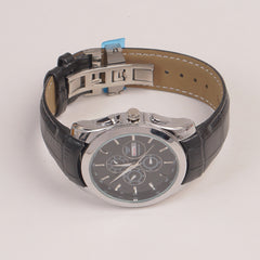 Men's Wrist Watch Black Dial Black Straps