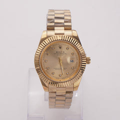 Mens Chain Golden Wrist Watch Golden R