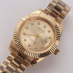 Mens Chain Golden Wrist Watch Golden R