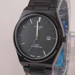 Mens Chain Black Wrist Watch Black Dial