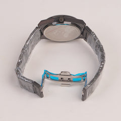 Mens Chain Black Wrist Watch Black Dial