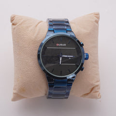 Dual Time Mens Chain Watch Blue