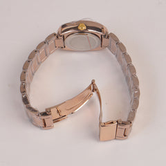 Rosegold Chain Womans Watch Black Dial