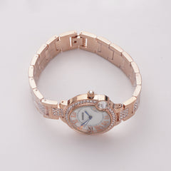 Women's Chain Watch Rosegold White