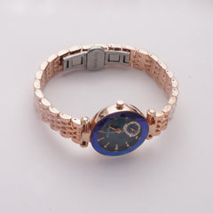 Women's Chain Watch Rosegold Blue