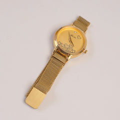 Women's Chain Watch Golden Dial