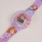 Kids Character Spinner digital watch purple